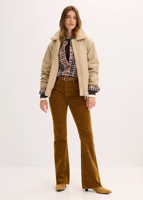 Pantaloni in velluto a coste flared, bonprix