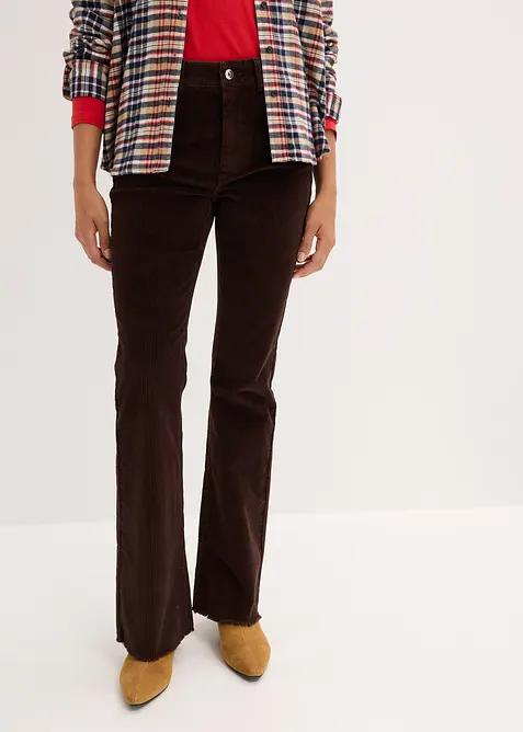 Pantaloni in velluto a coste flared, bonprix