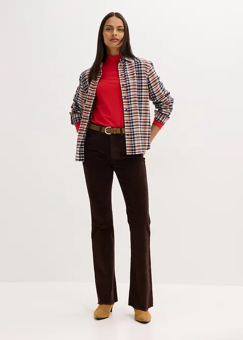 Pantaloni in velluto a coste flared, bonprix