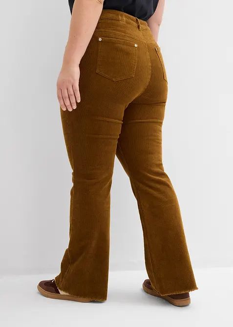 Pantaloni in velluto a coste flared, bonprix