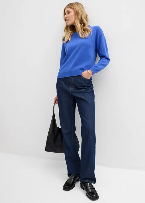 Maglione oversize in puro cotone, bonprix