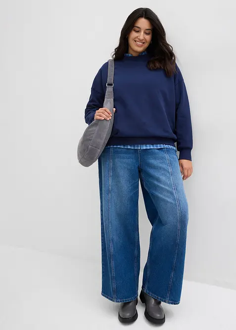 Felpa oversize in puro cotone biologico, bonprix