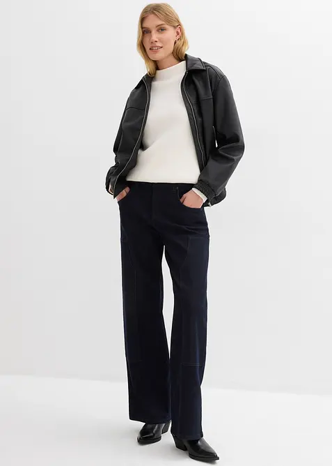 Maglione con collo dritto, bonprix