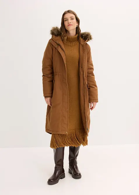 Parka lungo imbottito, bonprix