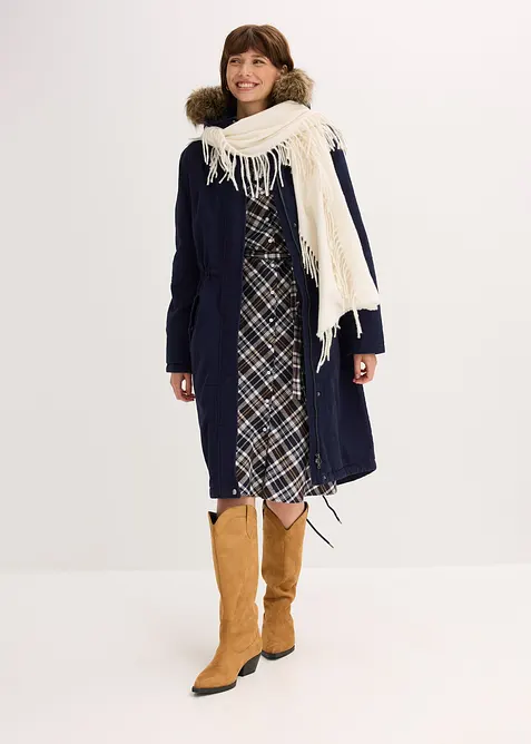Parka lungo imbottito, bonprix