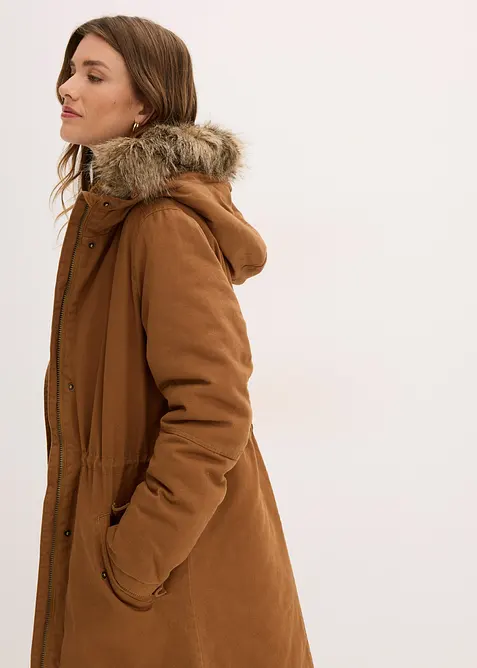 Parka lungo imbottito, bonprix