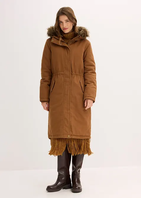 Parka lungo imbottito, bonprix