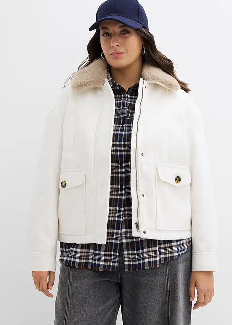 Giacca invernale in simil lana, bonprix