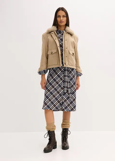 Giacca invernale in simil lana, bonprix