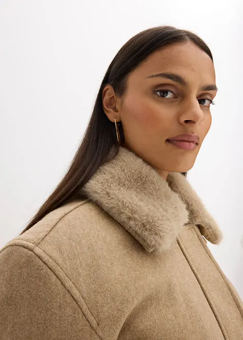 Giacca invernale in simil lana, bonprix