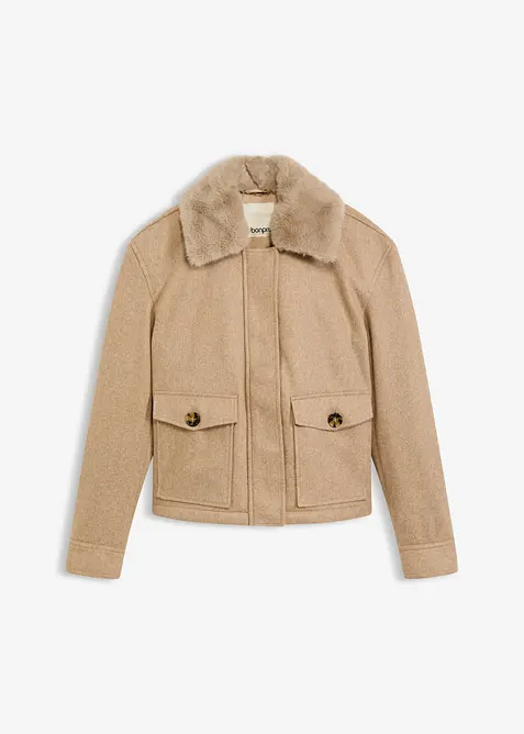 Giacca invernale in simil lana, bonprix