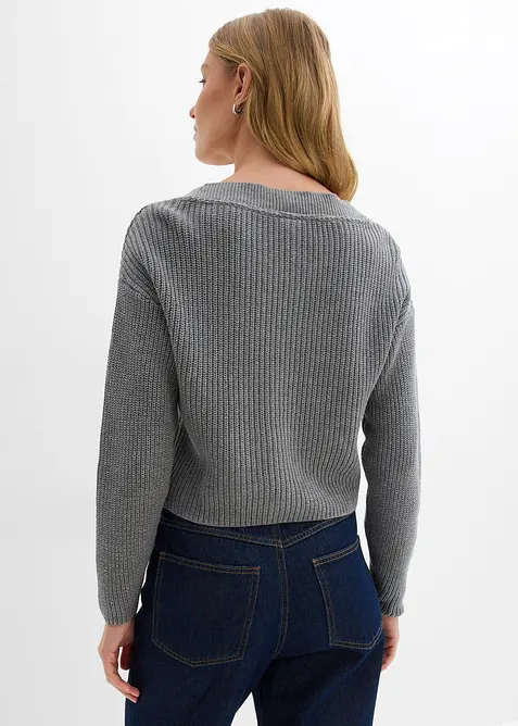 Maglione in filato grosso di puro cotone, bonprix