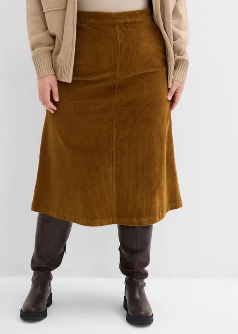 Gonna di velluto a coste, bonprix