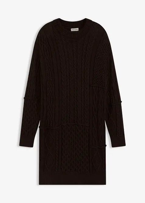 Abito in maglia a trecce, bonprix