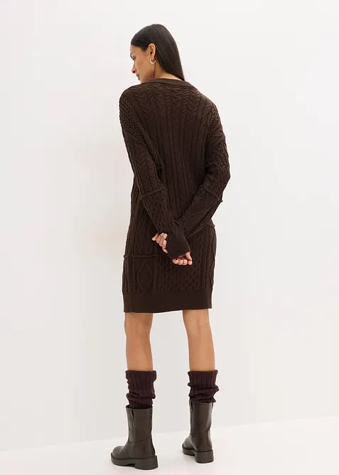 Abito in maglia a trecce, bonprix