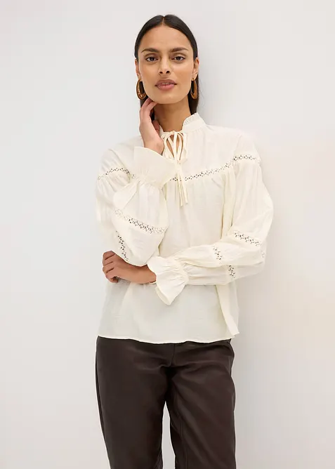 Blusa in fine misto viscosa, bonprix