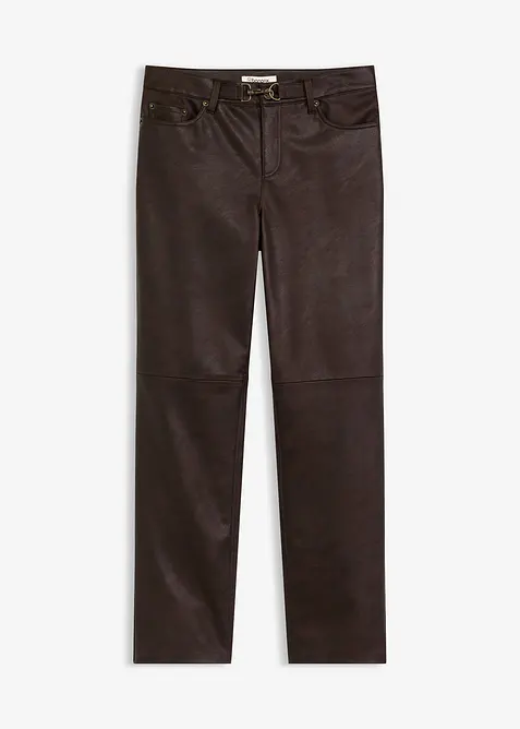 Pantaloni in similpelle effetto usato, bonprix