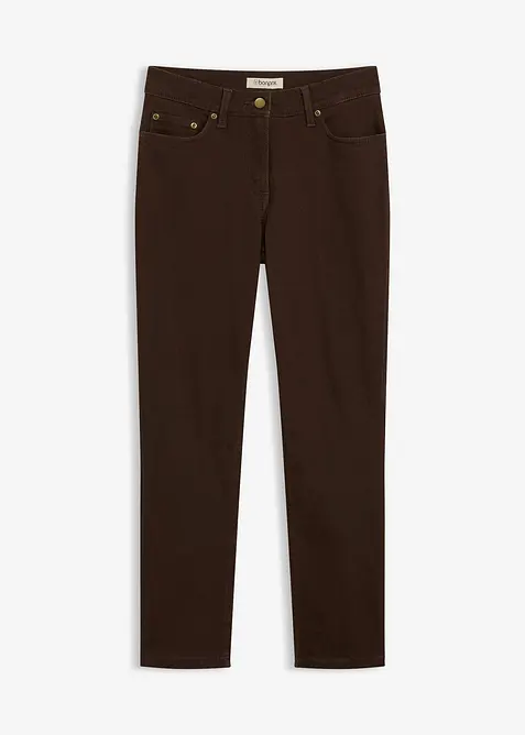 Pantaloni in twill di misto cotone elasticizzato, bonprix