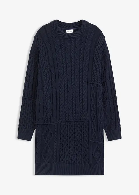 Abito in maglia a trecce, bonprix