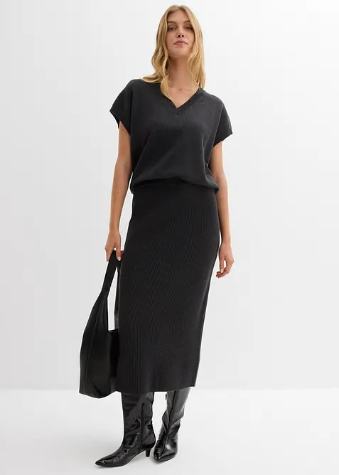 Gilet in maglia di puro cotone, bonprix