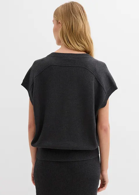 Gilet in maglia di puro cotone, bonprix