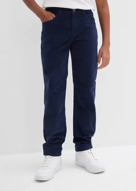 Pantaloni in velluto a coste di cotone biologico elasticizzato riciclabile regular fit, straight, bonprix