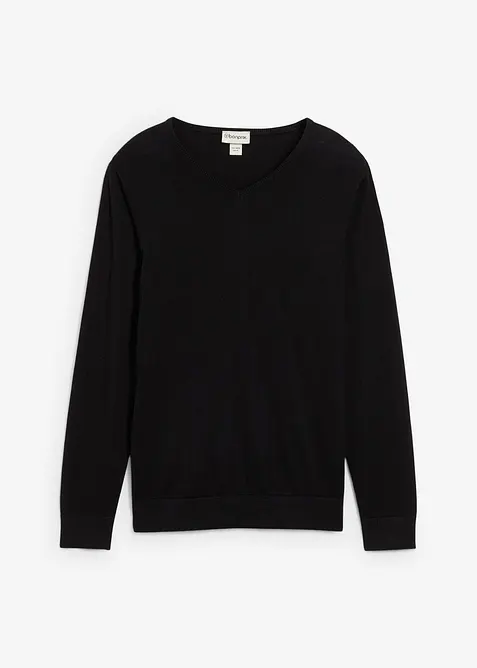 Maglione in filato fine con lana merino, bonprix