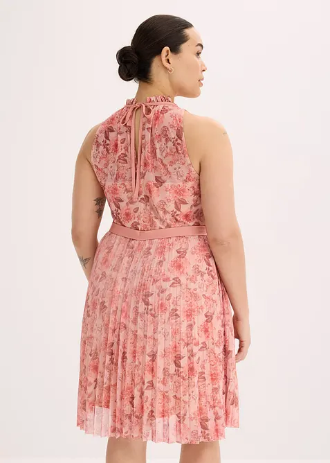 Miniabito in fine tulle con plissettatura, bonprix