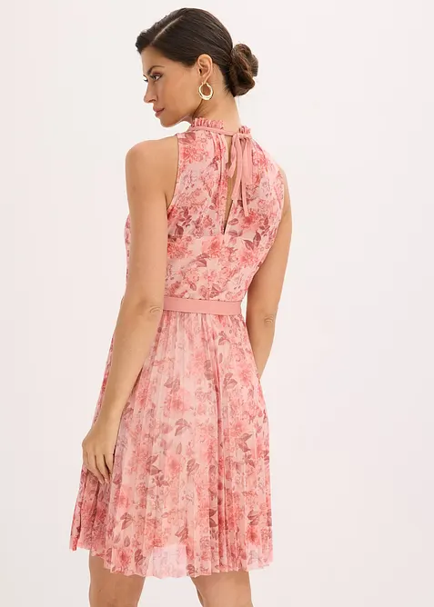 Miniabito in fine tulle con plissettatura, bonprix