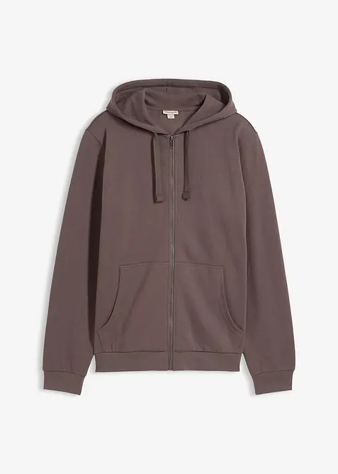 Felpa con zip e cappuccio, bonprix