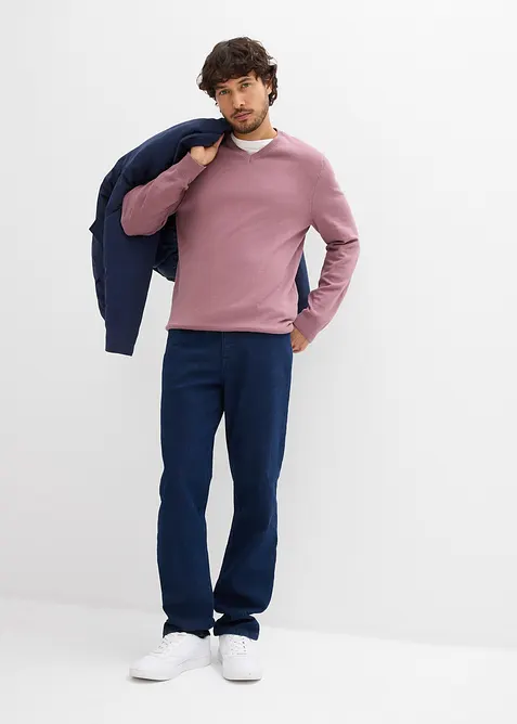 Maglione in  filato fine di misto cotone morbido, bonprix