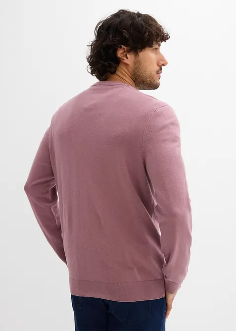 Maglione in  filato fine di misto cotone morbido, bonprix