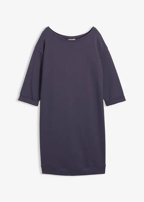 Abito in felpa con manica a 3/4 e interno garzato morbido, bonprix