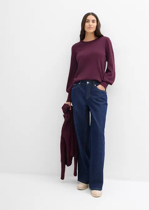 Maglione con maniche a palloncino, bonprix