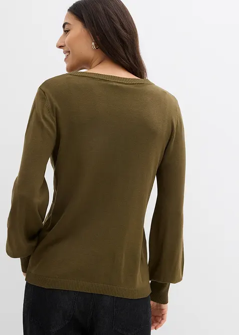 Maglione con maniche a palloncino, bonprix