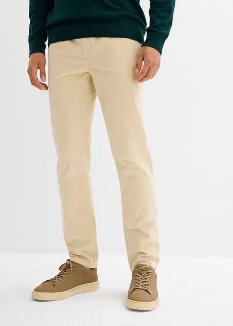 Pantaloni con elastico in vita in velluto a coste straight, regular fit, bonprix