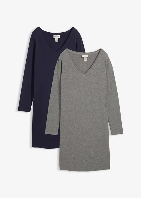 Abito in jersey di viscosa (pacco da 2), bonprix