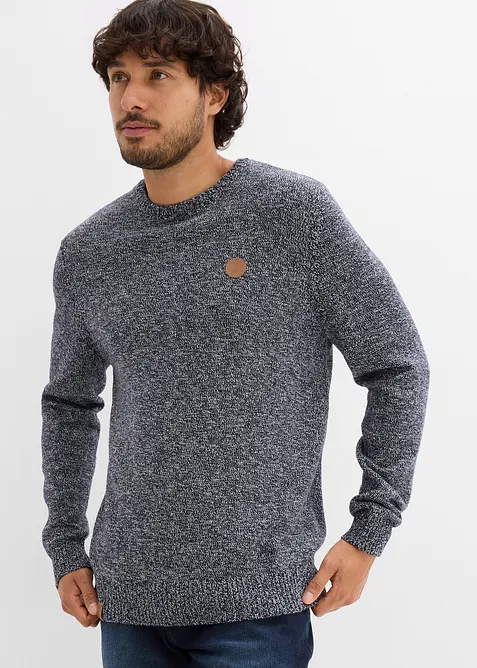 Maglione a girocollo con cotone, bonprix