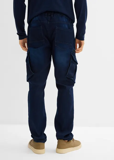 Jeans in tessuto felpato con tasche cargo regular fit, straight, bonprix
