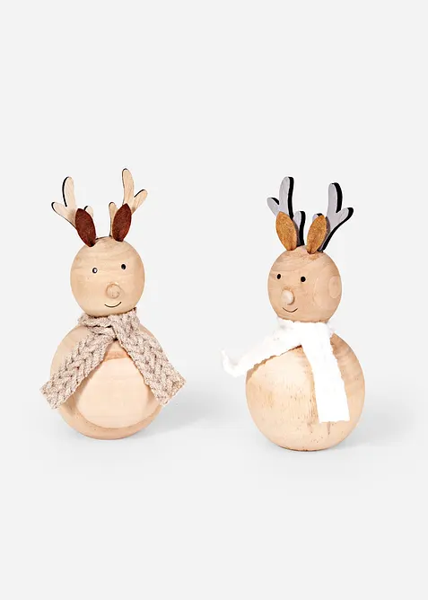 Statuetta decorativa alce (pacco da 2), bonprix