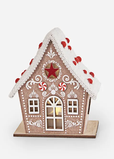 Decorazione LED a forma di casetta di pan di zenzero, bonprix