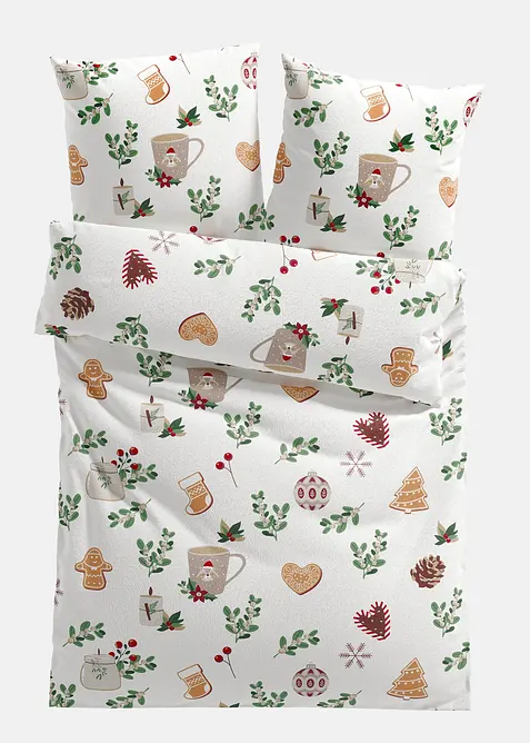 Biancheria da letto con fantasia di dolci natalizi, bonprix