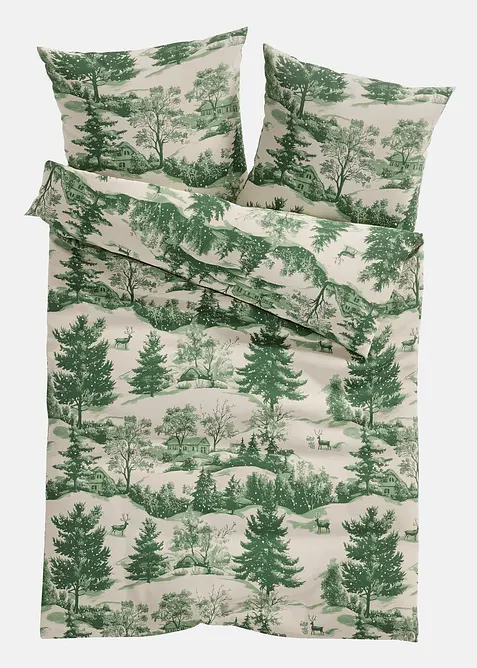 Biancheria da letto con paesaggio boschivo, bonprix