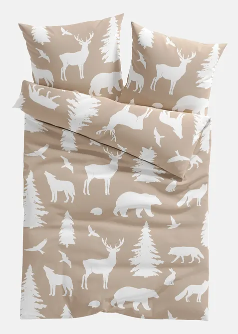 Biancheria da letto con animali del bosco, bonprix