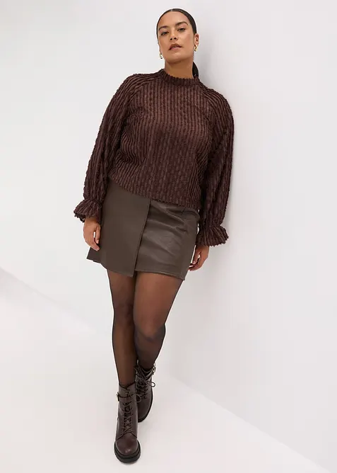 Blusa in materiale operato, bonprix