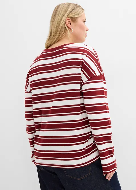 Maglia oversize in puro cotone a maniche lunghe, bonprix