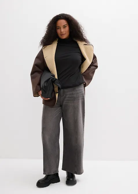 Maglia termica in pile a collo alto, bonprix