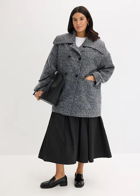 Cappotto corto in simil lana melange, bonprix
