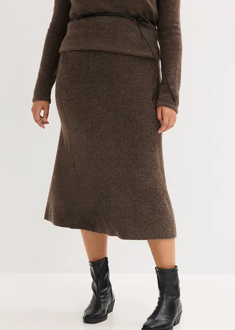 Gonna midi in maglia, bonprix