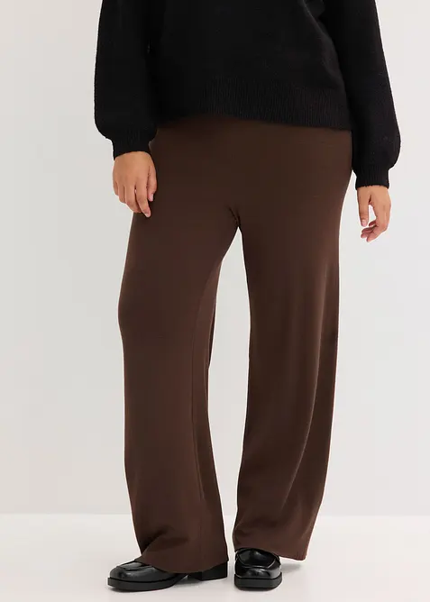 Pantaloni in maglia di soffice misto viscosa, bonprix